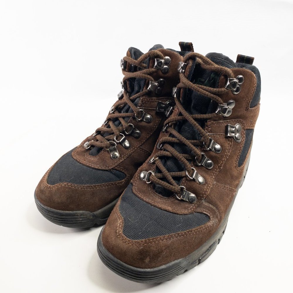 EMS Eastern Mountain Sports Trail Hiking Boots Womens 8.5 Brown Black #2899